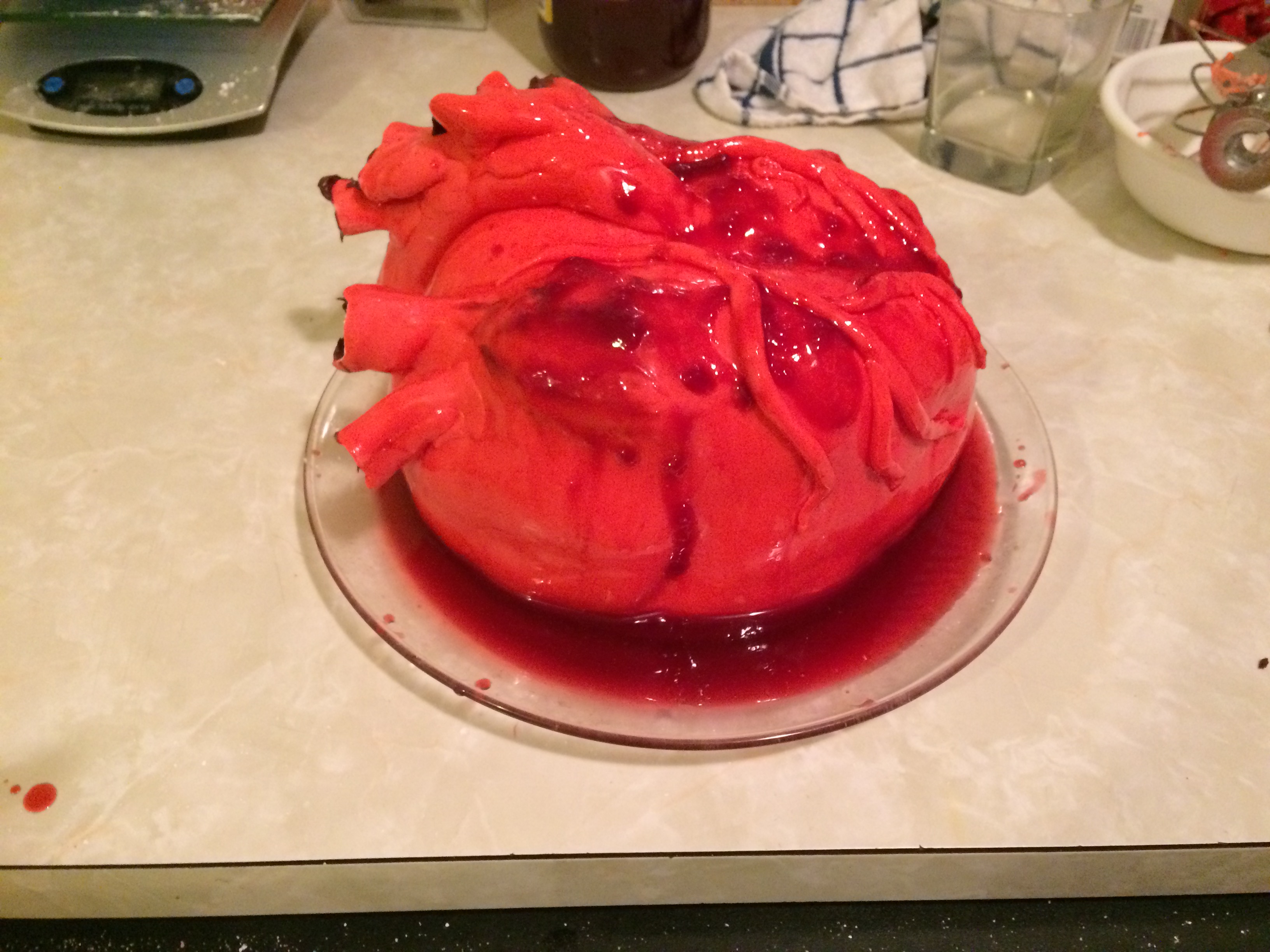 Human Heart Cake left side view